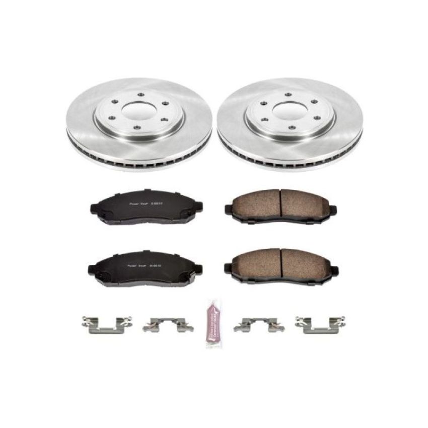 PowerStop KOE4611 OE Stock Replacement Low-Dust Ceramic Brake Pad and Rotor Kit