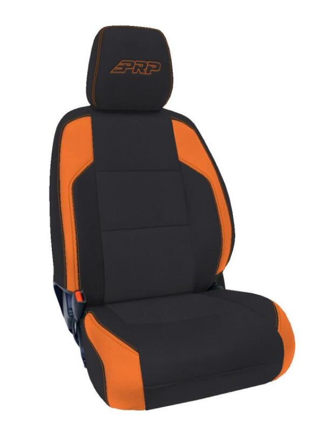 PRP Seats B057-05 PRP 6-23 Toyota Tacoma Front Seat Covers (Pair) - Black/Orange
