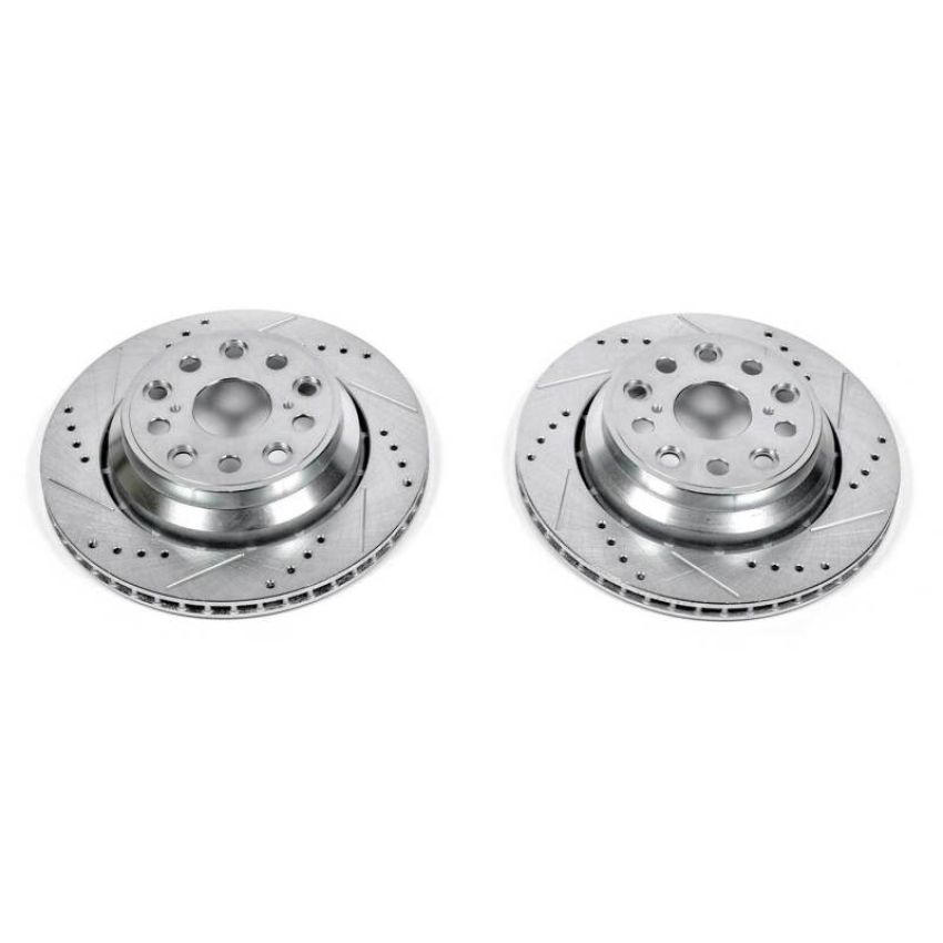 PowerStop JBR1350XPR PowerStop Evolution Performance Drilled, Slotted & Plated Brake Rotor Pair