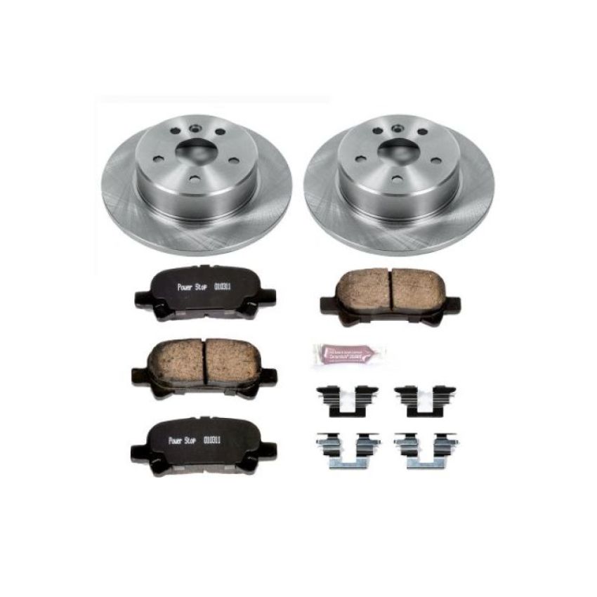 PowerStop KOE2322 OE Stock Replacement Low-Dust Ceramic Brake Pad and Rotor Kit