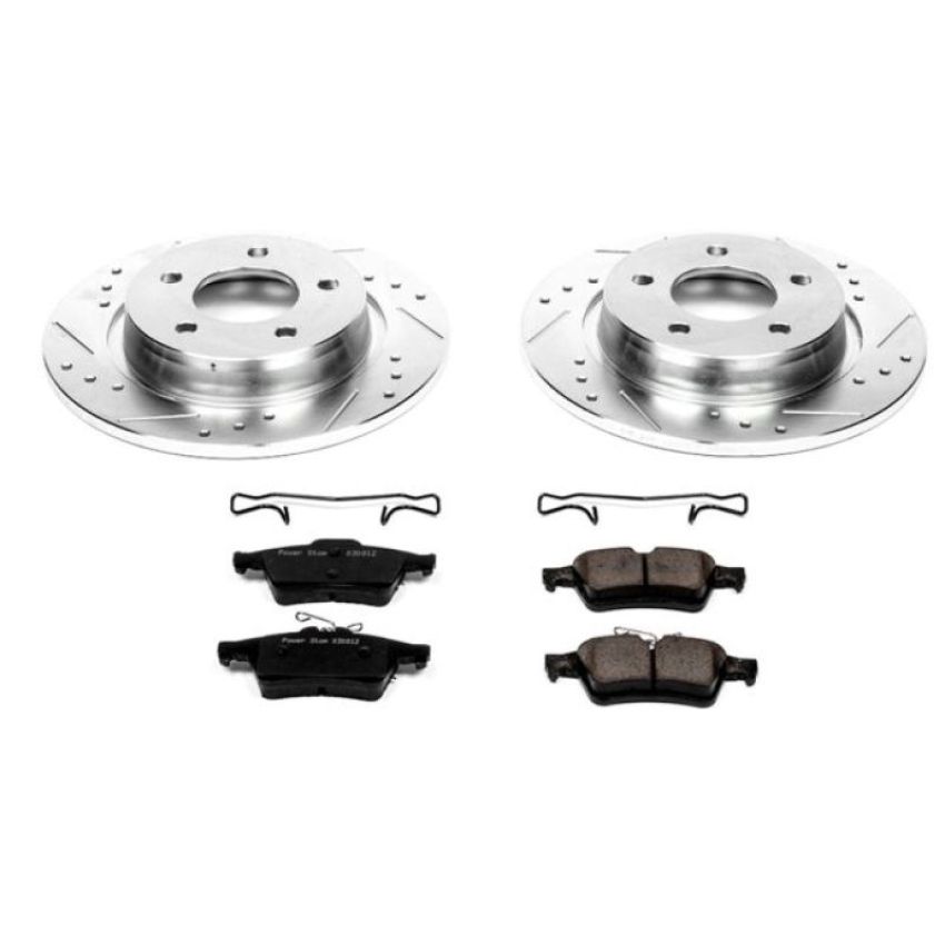 PowerStop K129 Z23 Daily Driver Carbon-Fiber Ceramic Brake Pad and Drilled & Slotted Rotor Kit