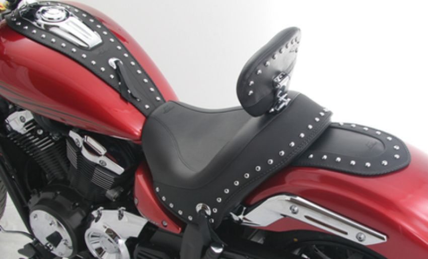 Mustang Motorcycle 93222 Mustang 11-17 Yamaha Stryker Cruise Tank Bib w/Studs - Black