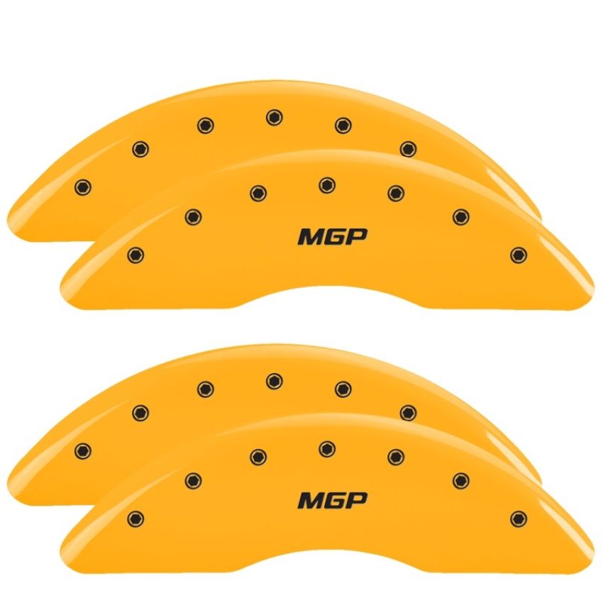 MGP 17208SMGPYL 4 Caliper Covers Engraved Front & Rear  Yellow finish black ch