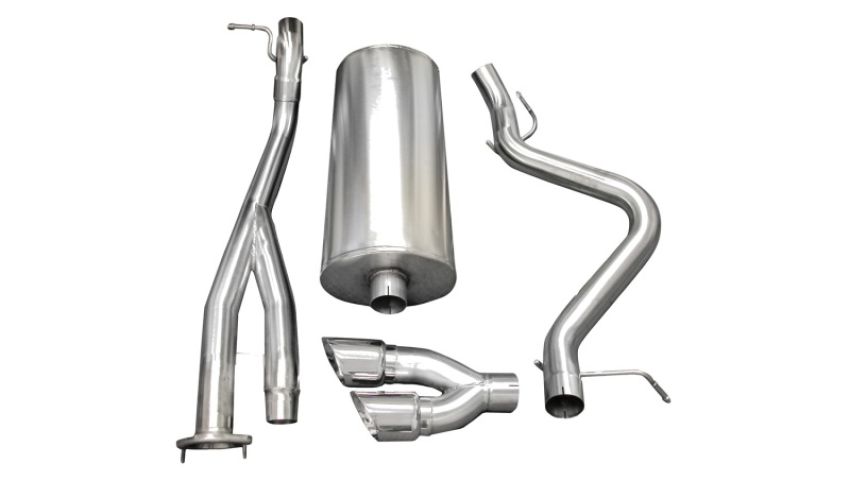 Corsa Performance 14279 3.0in. Cat-Back Single Side Exit with Twin 4.0in. Polished Pro-Series Tips