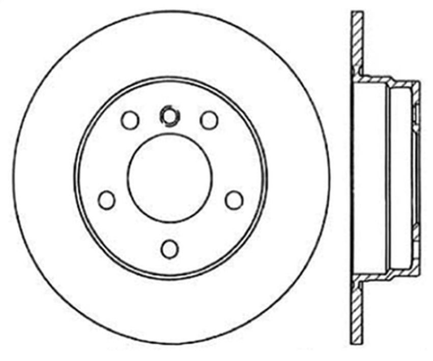 Stoptech 126.34030CSL 92-99 BMW 318i Cryo Sport Slot Rear Left Brake Rotor