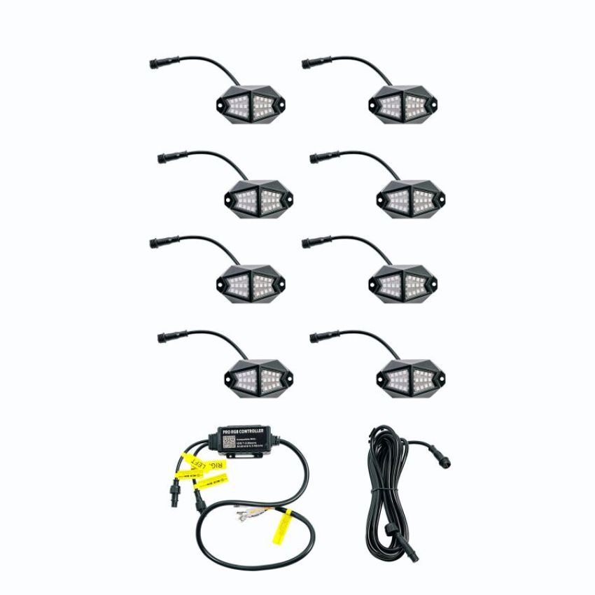 Whip It 25-800 Led Rock Light 8 Pod