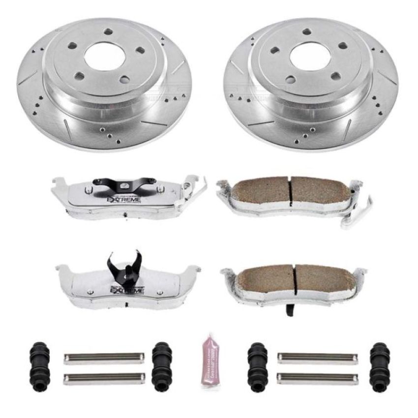 PowerStop K2221-26 Z26 Street Performance Ceramic Brake Pad and Drilled & Slotted Rotor Kit