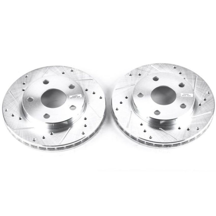 PowerStop JBR590XPR PowerStop Evolution Performance Drilled, Slotted & Plated Brake Rotor Pair