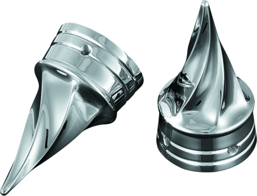 Kuryakyn 1219 Twisted Axle Caps Chrome