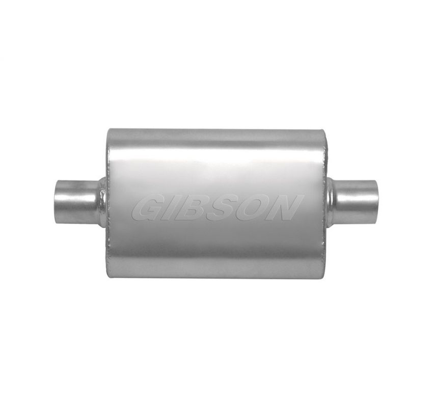 Gibson Performance Exhaust 55113S CFT Superflow Center/Center Oval Muffler; Stainless