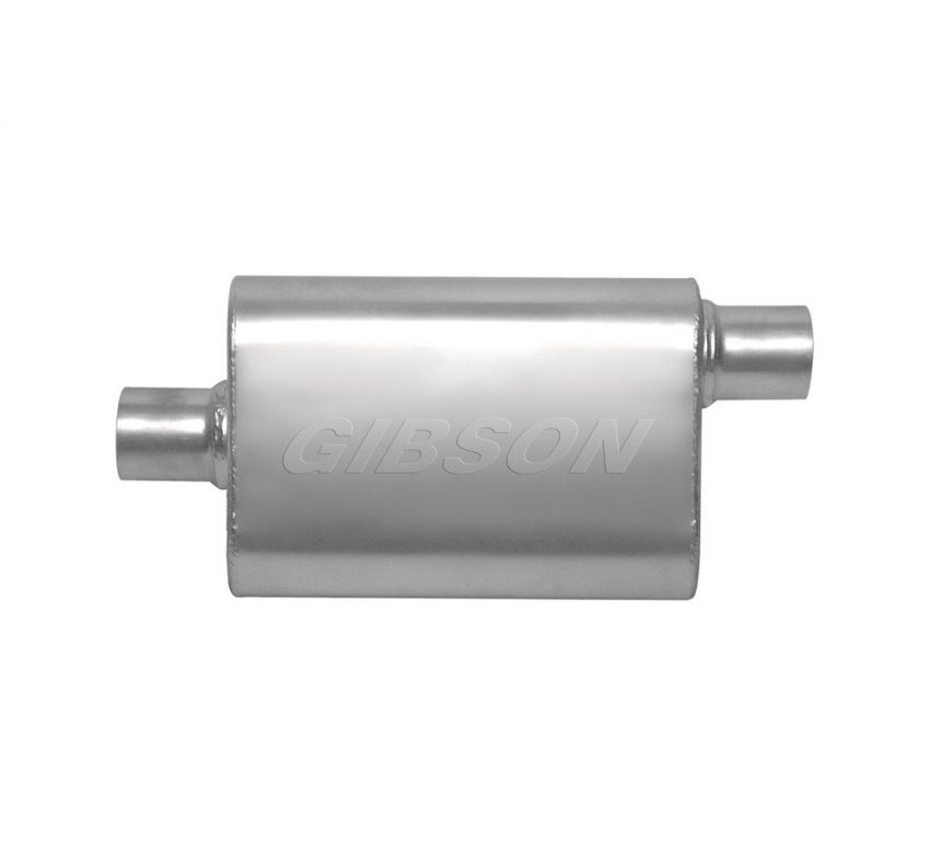 Gibson Performance Exhaust 55121S CFT Superflow Center/Offset Oval Muffler; Stainless