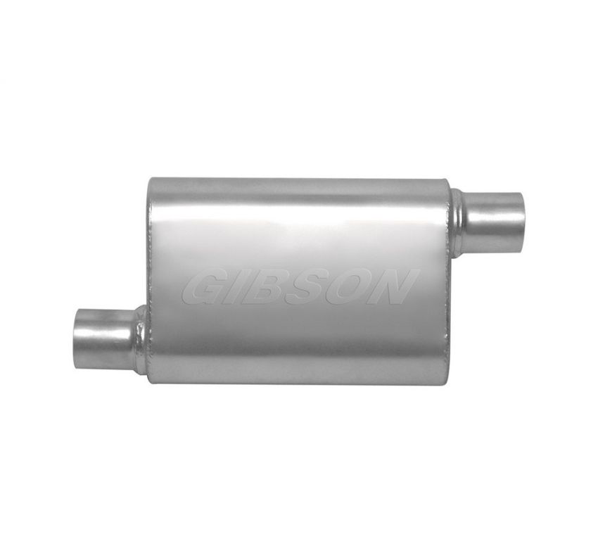 Gibson Performance Exhaust 55132S CFT Superflow Offset/Offset Oval Muffler; Stainless
