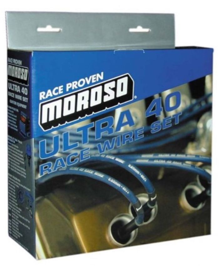 Moroso 73826 GM LS Ignition Wire Set - Ultra 40 - Sleeved - Coil-On - 12in Wire - Black