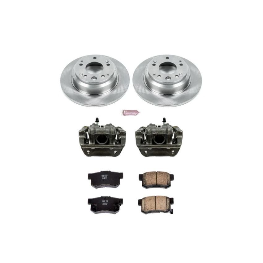 PowerStop KCOE3153 OE Stock Replacement Low-Dust Ceramic Brake Pad, Rotor and Caliper Kit