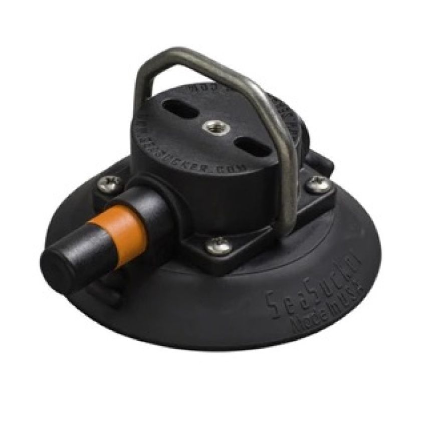 SeaSucker VM1013B-6 4.5in.  w/Flat-Top Stainless Steel D-Ring - Black