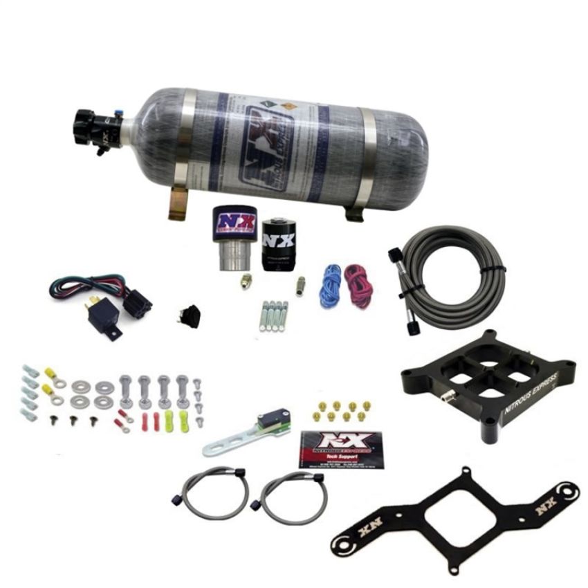 Nitrous Express 63940-12 SINGLE ENTRY CROSSBAR RNC .178 250-650HP (4150 FLANGE) W/12LB COMPOSITE BOTTLE