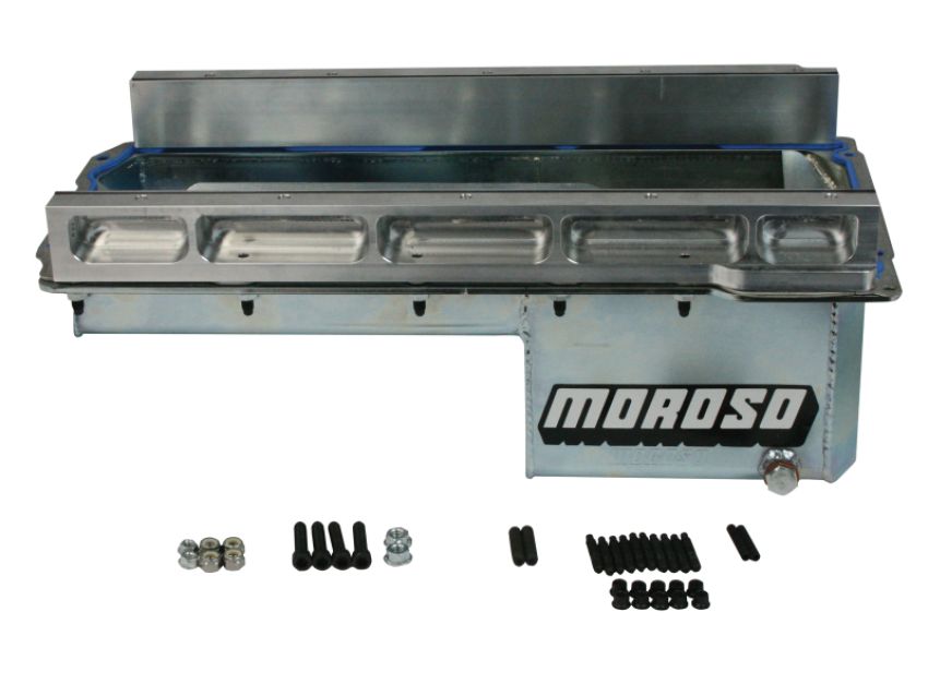 Moroso 20144 Dart LS Next Swap (w/Aluminum Spacers) Wet Sump 7qt 6in Baffled Steel Oil Pan