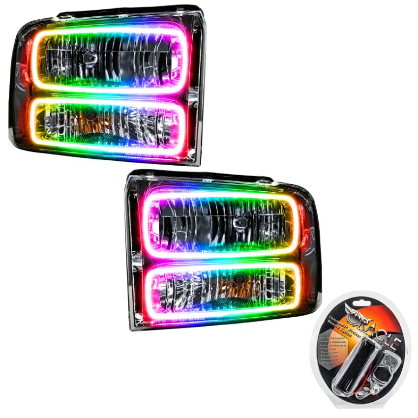 Oracle Lighting 7146-330 SMD Pre-Assembled Headlights, Chrome Bezel, ColorSHIFT