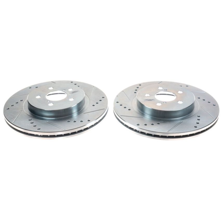 PowerStop JBR1786XPR PowerStop Evolution Performance Drilled, Slotted & Plated Brake Rotor Pair