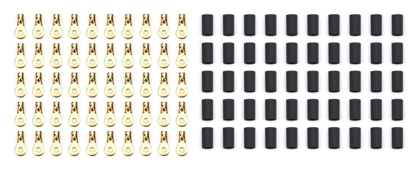 QUICKCAR RACING PRODUCTS QRP57-450-50 Ring Terminal #6 10-12 Ga w/Heat Shrink 50pk