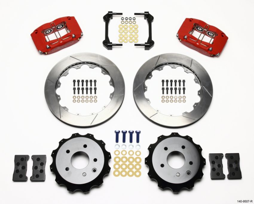 Wilwood 140-9507-R Dynapro Radial Rear Kit 13.00in Red Nissan 350Z/Fiti G35