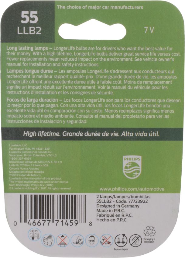 Philips 55LLB2 Philips LongerLife Miniature 55LL