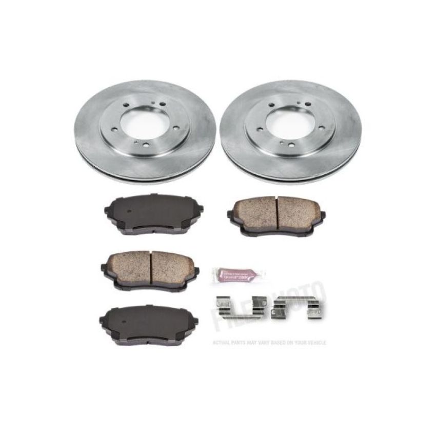 PowerStop KOE5437 OE Stock Replacement Low-Dust Ceramic Brake Pad and Rotor Kit