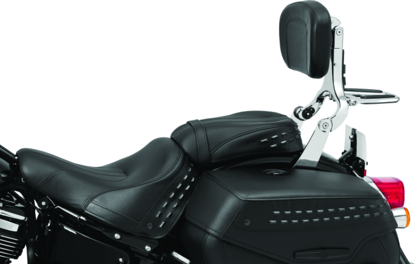 Kuryakyn 7080 Fixed Mounts Multi-Purpose Driver & Passenger Backrest 18-Up Softail Black