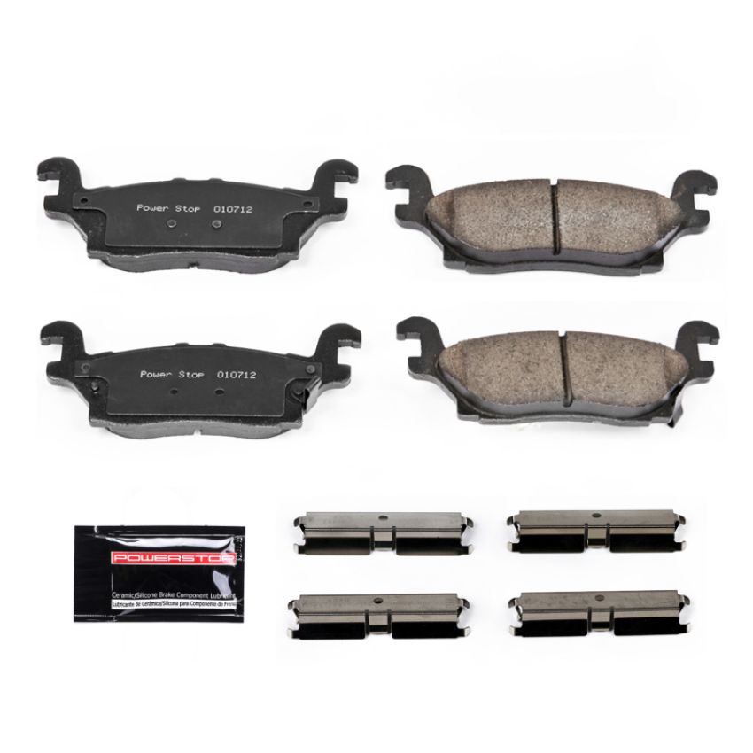 PowerStop Z23-1120 PowerStop - Z23 Daily Driver Carbon-Fiber Ceramic Brake Pads with Hardware Kit