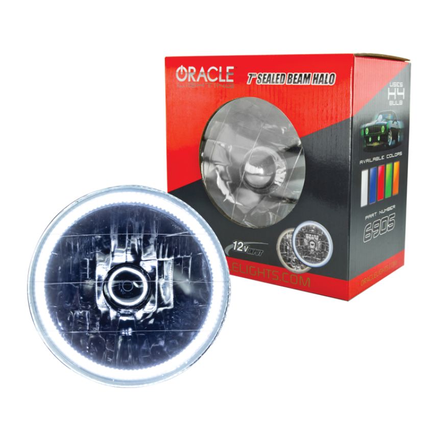 Oracle Lighting 6905-001 ORACLE Lighting Pre-Installed Lights 7 IN. Sealed Beam - White Halo