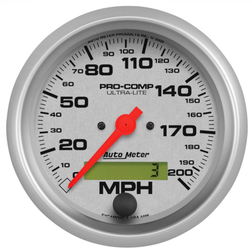 AUTOMETER ATM4486 3-3/8in U/L Electric Speedo 0-200MPH