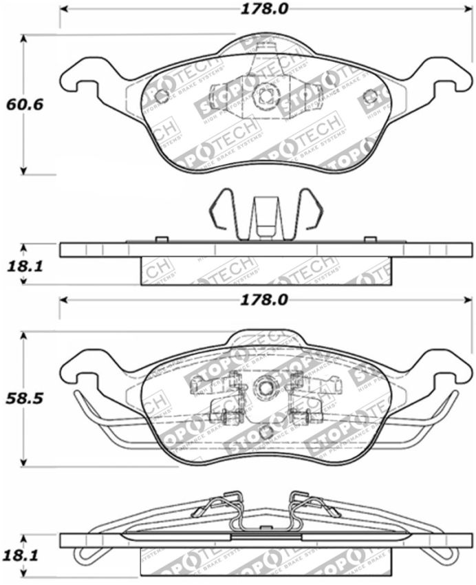 Stoptech 309.08160 Performance Brake Pads