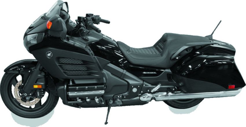 Mustang Motorcycle 76841 Mustang 13-17 Honda Gold Wing F6B Touring Fastback 1PC Seat Tuck & Roll - Black
