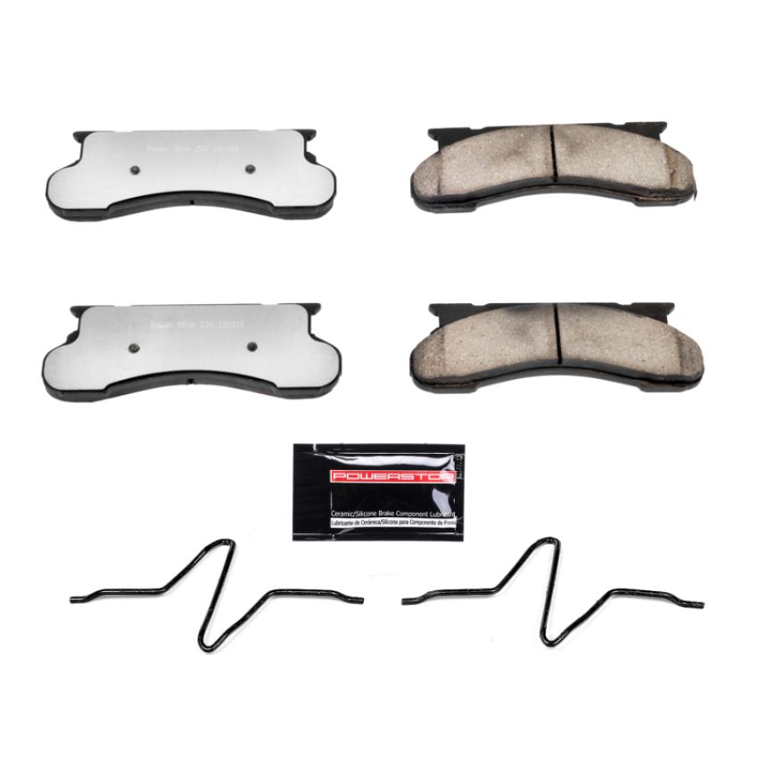 PowerStop Z36-450 PowerStop - Z36 Truck and SUV Carbon-Fiber Ceramic Brake Pads with Hardware Kit