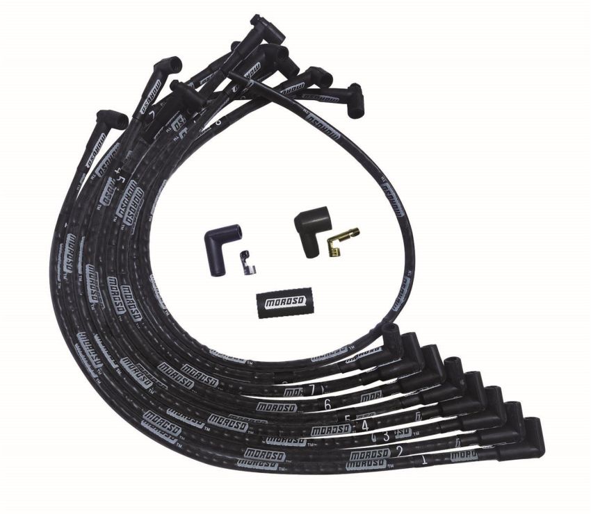MOROSO MOR51525 Ultra Plug Wire Set SBC Over V/C Black