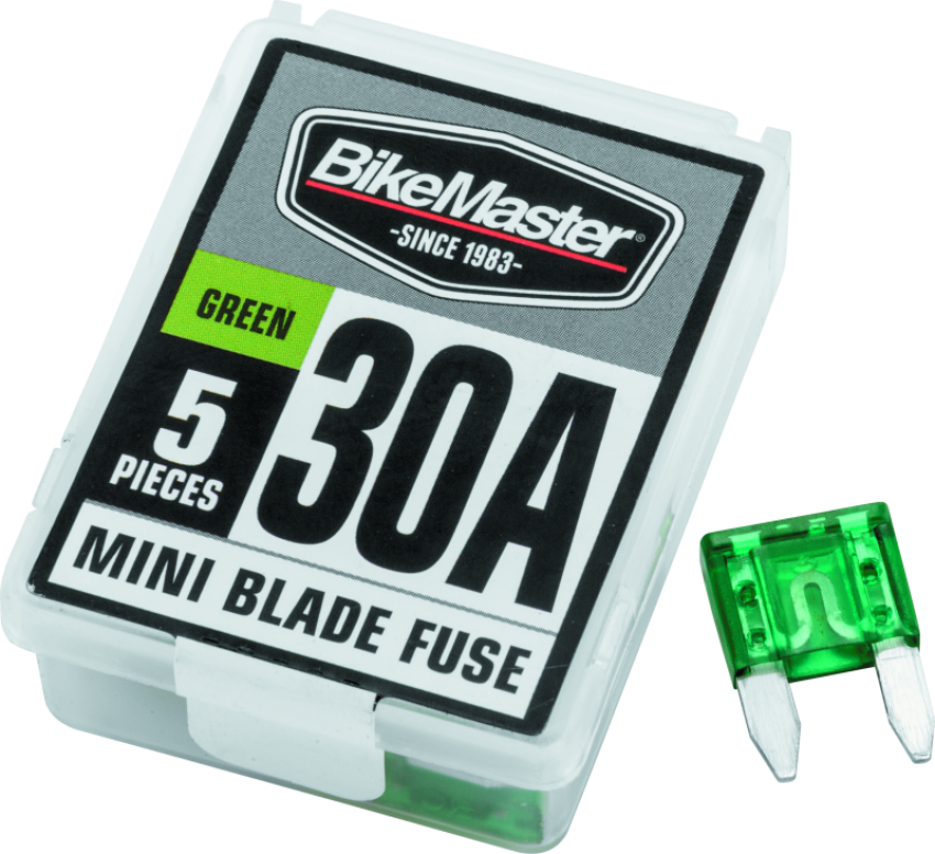 BikeMaster 152448 5Piece 30A Replacement Mini Blade Fuse