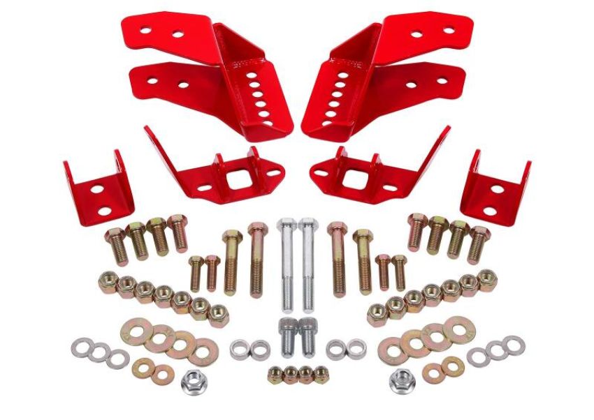 BMR Suspension CCK462R BMR 78-87 G-Body Coilover Conversion Kit Rear Adjustable Shock Mount Without CAB - Red