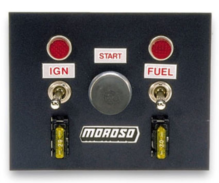 MOROSO MOR74130 Toggle Switch Panel 4in x 5in - Black Finish