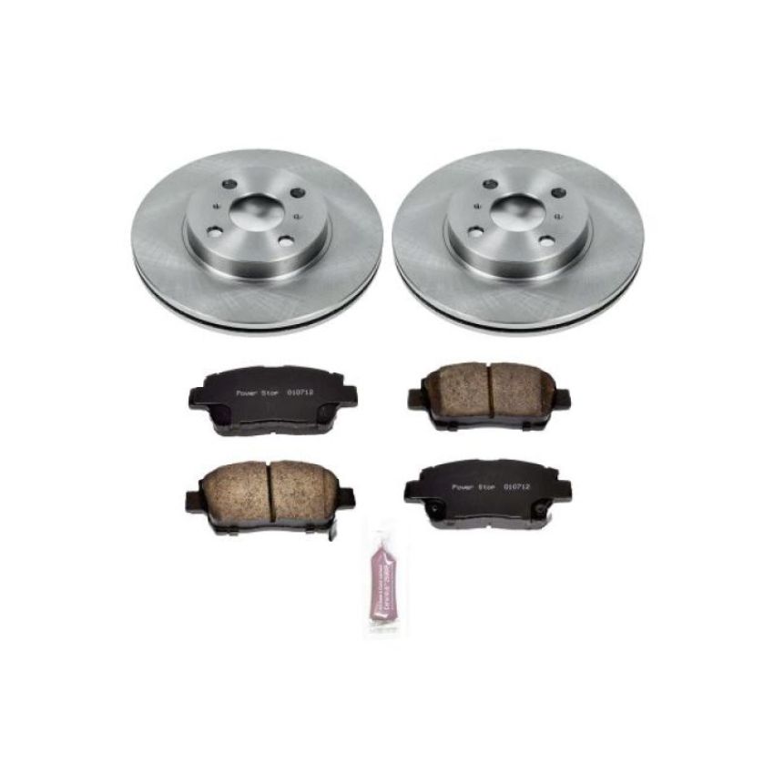 PowerStop KOE821 OE Stock Replacement Low-Dust Ceramic Brake Pad and Rotor Kit