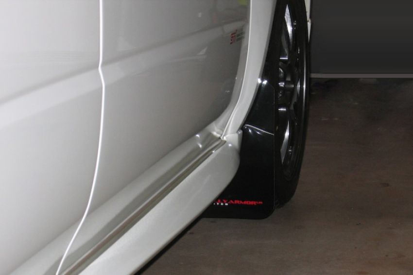 Rally Armor MF1-UR-BLK/RD Black Mud Flap/Red Logo