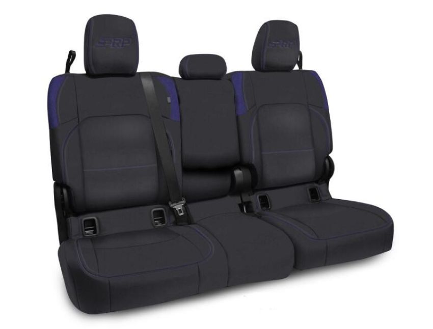 PRP Seats B056-08 PRP Jeep Wrangler JT Rear Bench Covers - with Armrest - Black/Purple