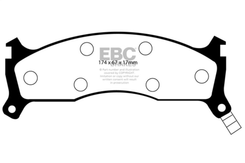 EBC Brakes DP61073 6000 Series Greenstuff Truck/SUV Brakes Disc Pads