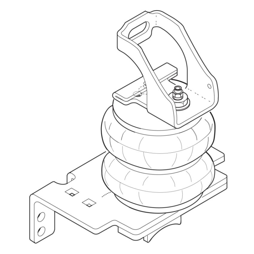 Firestone 2398 Ride-Rite Air Helper Spring Kit Rear 05-07 Ford F250/F350 2WD (W217602398)