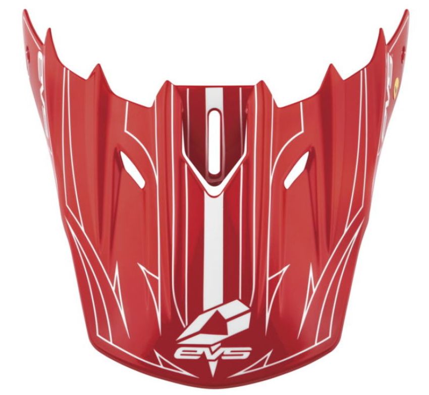 EVS H16T5P-VSRW T5 Pinner Visor - Red/White