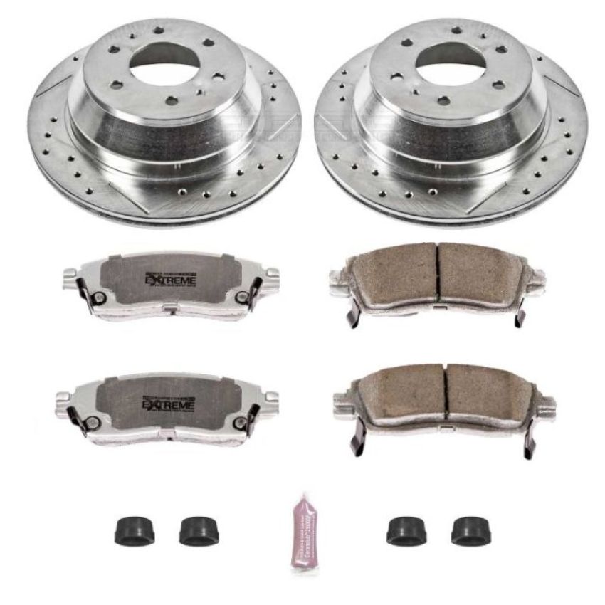 PowerStop K2050-26 Z26 Street Performance Ceramic Brake Pad and Drilled & Slotted Rotor Kit