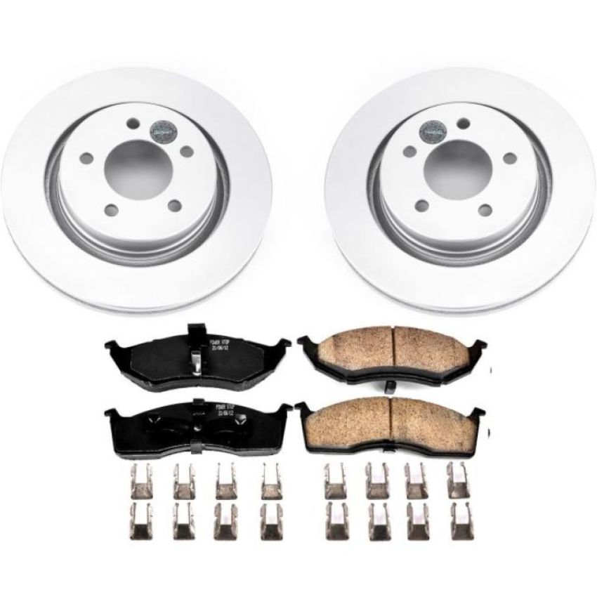 PowerStop CRK6179 Genuine Geomet Coated Rotor and Low-Dust Ceramic Brake Pad Kit