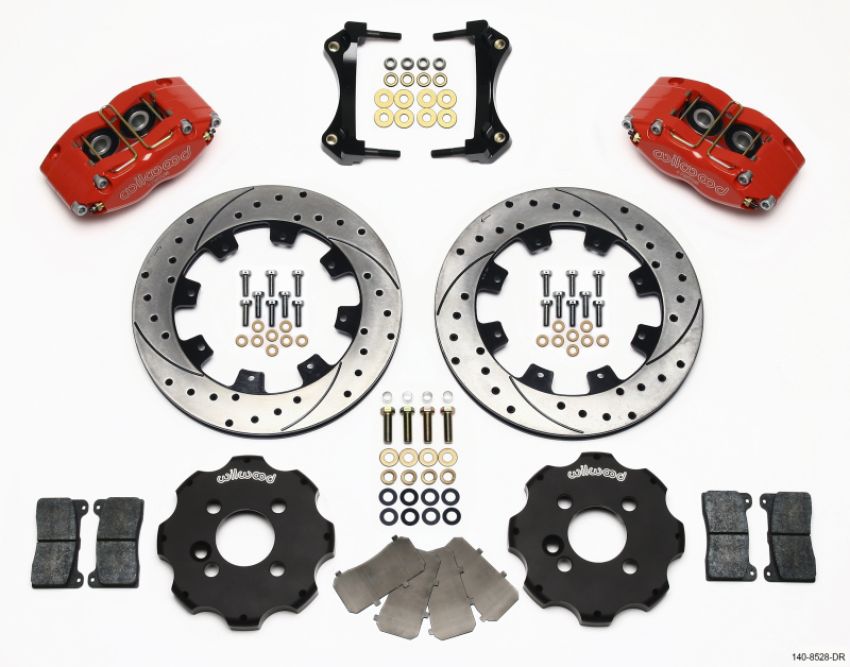 Wilwood 140-8528-DR Dynapro Radial Front Kit 12.19in Drilled Red Mini Cooper