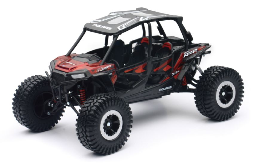 New Ray Toys 57976B Polaris RZR XP4 Rock Crawler (Titanium Metallic)/ Scale - 1:18
