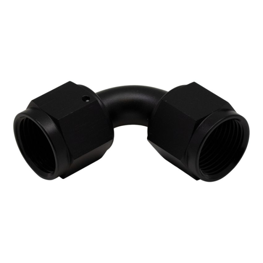 DeatschWerks 6-02-0216-B 8AN Flare Female Swivel 90-Degree to 8AN Flare Female Swivel - Anodized Matte Black