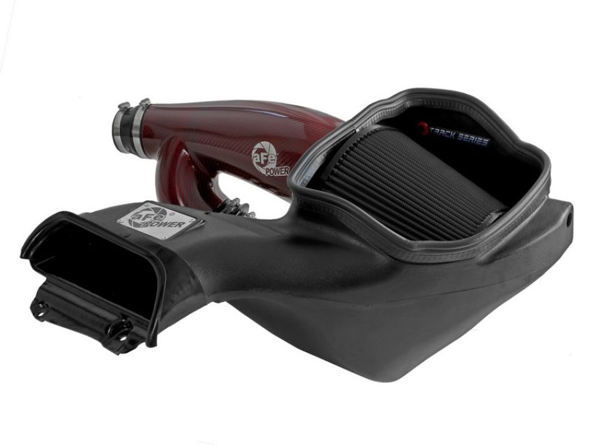 aFe Power 57-10031KR Track Series Red Kevlar/Carbon Fiber Intake System w/ Pro 5R Filter Black